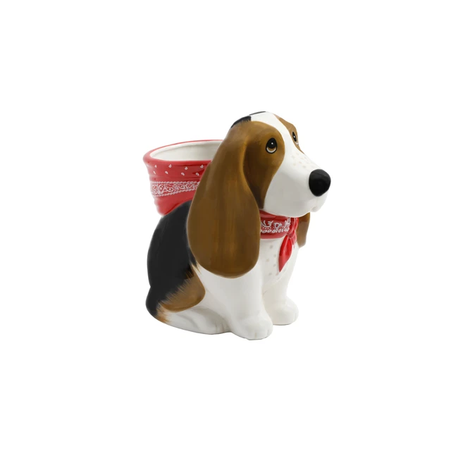 Wholesale Ceramic Cute Dog Shaped Kitchen Cooking Decorative Utensil Holder