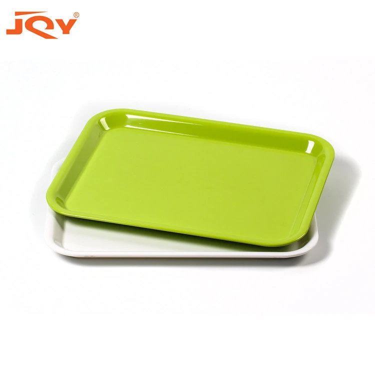 Wholesale cheap price custom printed design hotel restaurant buffet rectangle 100% melamine rolling food serving trays