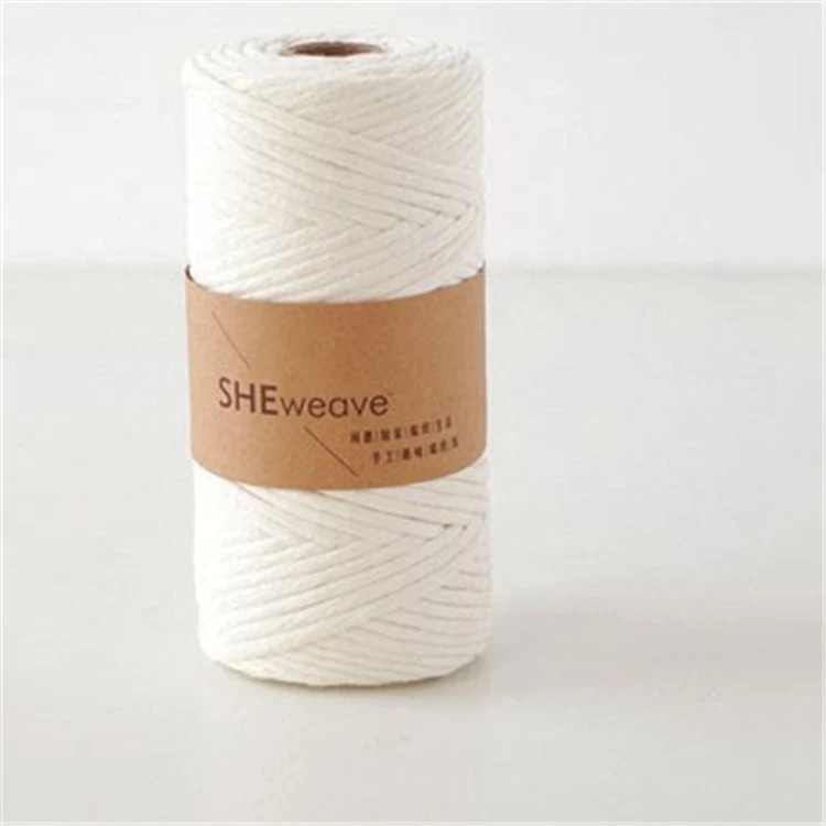 Wholesale China Factory Colorful 5mm Elastic Cotton Macrame Cord Elastic Packaging Rope