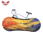 Wholesale custom logo color pattern indoor storage dustyproof colorful bicycle tire cover bike cover