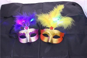 Wholesale flash feather Party Halloween Christmas masquerade mask