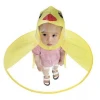 Wholesale hot sale Little Yellow Duck Baby Hiking poncho, Child Raincoat Child Cloak Little Pig Peggy UFO raincoat