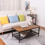 Wholesale Industrial Style Coffee Tables, HOOBRO Brand Vintage Design Metal Coffee Table, Antique Coffee Tables for Living Room
