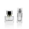 Wholesale Manufacturer Skin Care Packaging 30ml 50ml 100ml  Empty Clear Square refillable Glass Spray Perfume Bottle