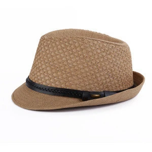 Wholesale mens straw hats Factory Custom paper fedora Hat