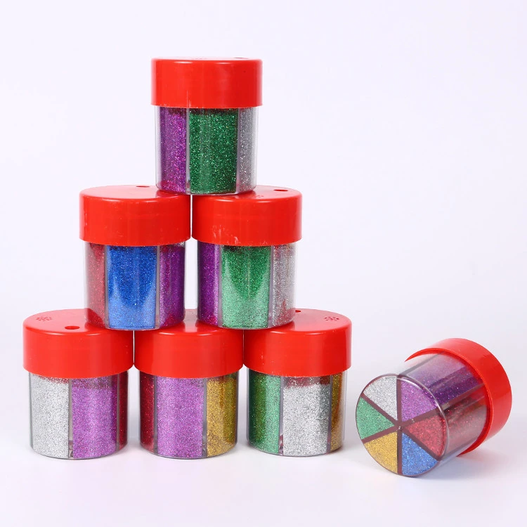 Wholesale Mixed Glitter 6 In 1 Craft Glitter Powder Shaker diy glitter set