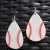 Import Wholesale Monogram Leather PU Baseball Softball Teardrop Earrings from China