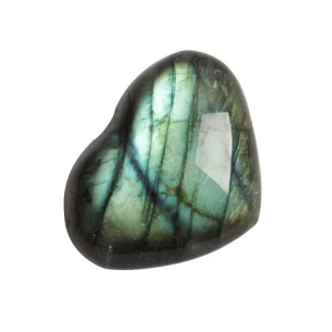 Wholesale Natural Palm Stone Healing Crystals Blue Flash Labradorite Hearts of Folk Crafts