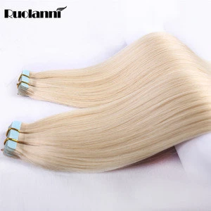 Wholesale price unprocessed Brazilian human hair tape hair extensions