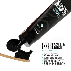 Wholesale Private Label Black Activated Charcoal Toothpaste with Coconut Oil