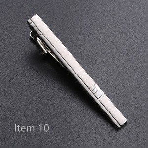 Wholesale Silver Simple Necktie Clip Tie Pin For Shirt Men&#39;s Tie Bar