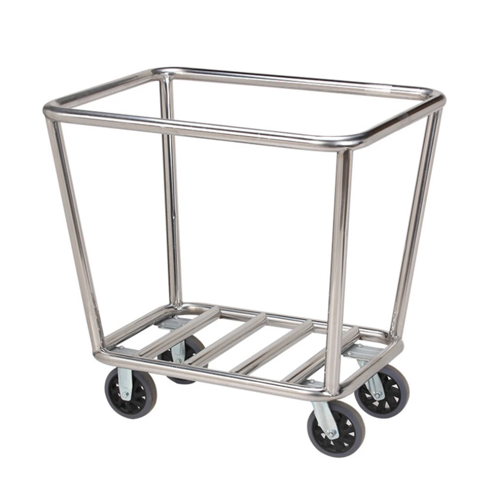 Wholesale stainless steel hotel hospital housekeeping laundry cart trolley linen cart