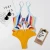 Import Wholesale Stripe Lace up Ruffle One Piece Thong Monokini Swimming Wear Bathing Suits Swimwear Designer Bikini from China