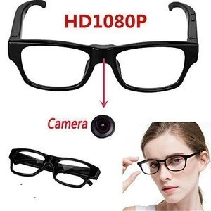 wholesale Stylish New Black Border 5MP 1920x1080P HD Video Glasses Hidden Camera Mini Eyewear DV Camcorder
