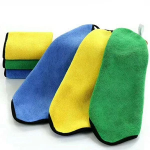 Wholesale thick absorbent coral fleece drying microfiber car wash towel car cleaning towel