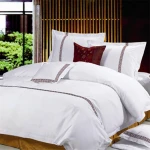wholesale thickness 100% organic cotton fabric for hotel/home/hospital bed sheet