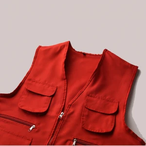 Wholesale unisex uniform vests custom logo volunteer vest outwear hunting fishing vest