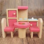 Wholesale Wooden Dollhouse for girls dollhouses Build Blocks Toys Furniture & Doll
