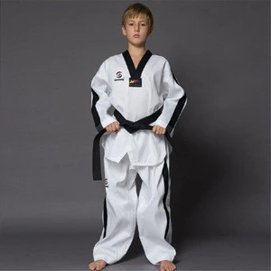 With strips taekwondo uniform martial arts wear