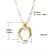 Import Women Horn 925 Sterling Silver 18K Gold Plated Pendant With Cross Link Chain Half Moon Necklace from China