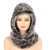 Import Women Knitted Real Rex Rabbit Fur Hat Hooded Scarf Winter hats for Woman Cap Warm Natural Fur Hat With Neck Scarves from China