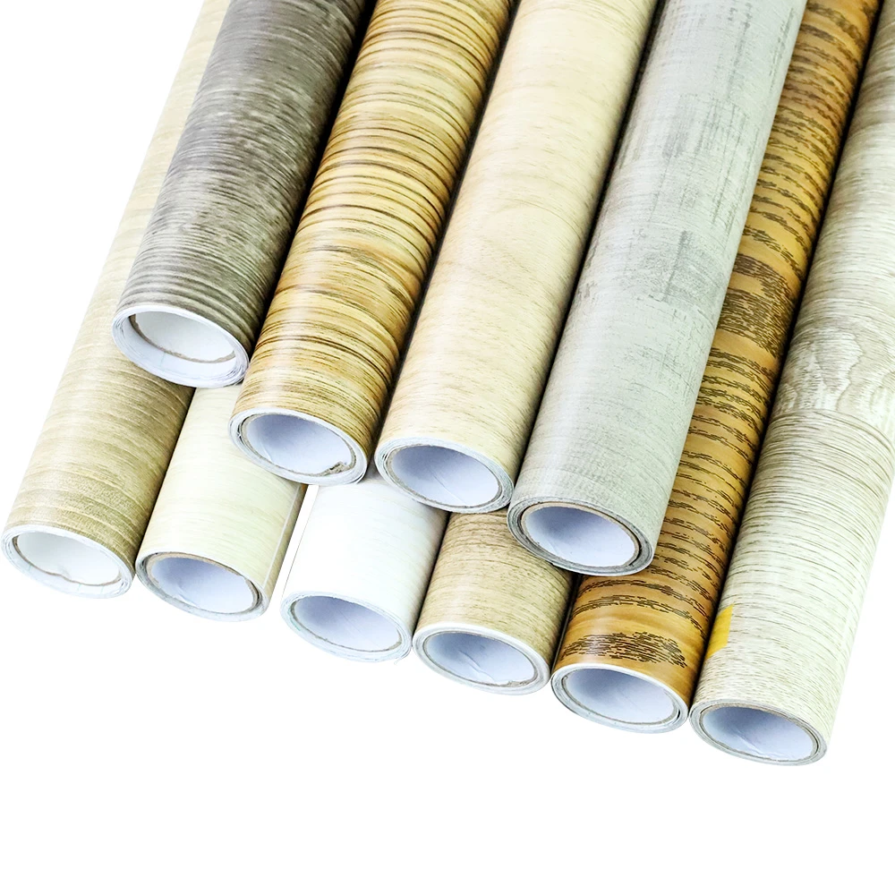 wooden design wall paper roll peel and stick  waterproof wallpaper for bathrooms
