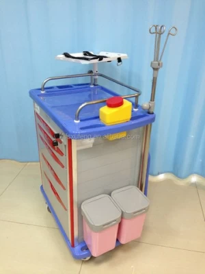 XF696 ABS Hospital Medicine emergency Trolley/emergency cart/crush cart