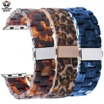 XINBOQIN Factory Spot Wholesale Custom Dropshipping 42mm 38mm Acetate Wood Watch Band for Apple iWatch Strap 1 2 3 4 OEM