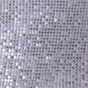 XULIN 3MM Metal Mesh Chain Mail Sequin Shimmer Cloth Metallic Curtain Decorative Mesh Fabric Glitter