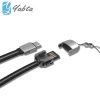 Yabta Patent Design Android Phone Micro USB Lanyard Data Cable Silver Nylon Braided Mobile Phone Strap