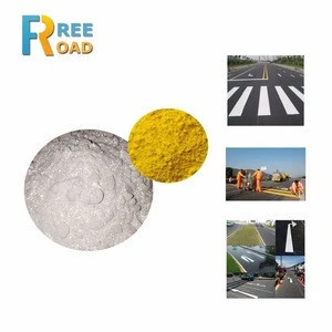 Yellow and white powder road marking thermoplastic paint