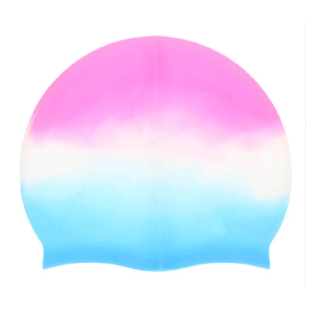 ZLF adult junior swimming hats mixed color customized logo printing comfortable waterproof silicone swim caps CP-1