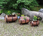 ZPGD-170904ABC Wooden Flower Pot Garden Planting Planter with Stand