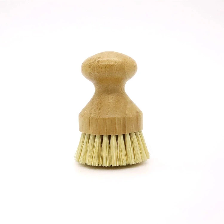 ZS02 Sell well new type 100% Natural sisal short handle bamboo dishwashing brush kitchen cleaning dish brush