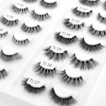 Natural Full Strip Lashes Vegan 3d Faux Mink Eyelashes Fluffy False Clear Band Eyelashes OEM Faux Mink Colored Eyelash