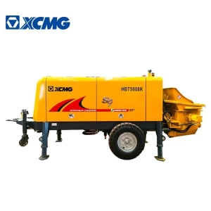 China XCMG HBT5008k 82 kw trailer mounted concrete pump small mobile concrete mixer with pump price