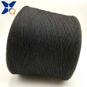 thicker black thread Nm13/1ply 30% carbon inside fiber  blended 70% black bulky acrylic fiber woolen spinning for winter gloves-XTAA024