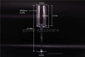 hand made mouth blown clear glass stem vase candle holder for wedding event table centerpiece