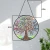 Import Stained glass window hanging Tree of Life Stained glass Sun Catcher with metal chain stained glass decoration from China