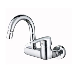 304 Stainless Steel Polished Faucet Kitchen Silicone Single Handle Sink Water Taps