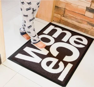 non-slip indoor floor mat with nylon printed rubber backing