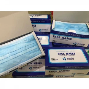 Indoplas 3Ply Face Mask With Earloop 50pcs/Box