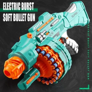 New Gatling Electric Continuous Fire Soft Bullet Gun Outdoor Shooting Game for Boys gel gun toys