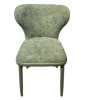 Luxury dining room metal legs restaurant coffee chair design restaurant armrest