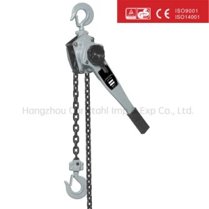 Lever block with heavy load chain