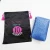 Import Factory Custom logo Printed Black Drawstring Packaging Silk Satin Bags With Pink Tassels from China