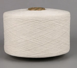 Keshu high quality recycled polyester cotton 70/30 yarn raw white NE6S gloves yarn