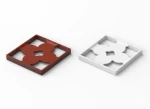 Handcrafted Lacquer Coaster – Square Rosette Pattern