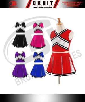 wholesale custom girl uniform for cheerleading with high quality sublimation cheerleading uniform