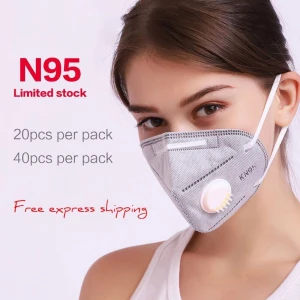 KN95 Certified Protective Face Mask (5 Layers Protection) WITH VALVE (FFP2 / N95 / KN95 grade)